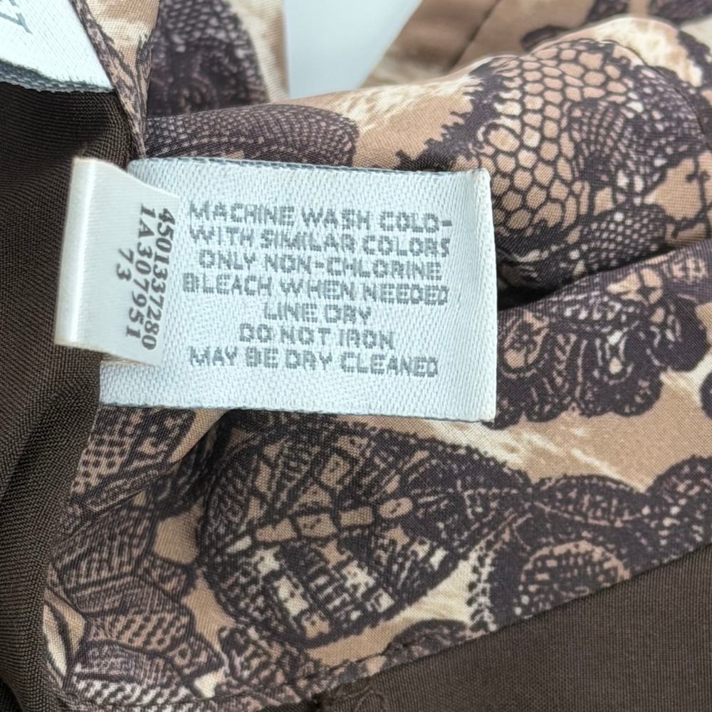 Zenergy by Chicos Size 1 Brown Lace Animal Print Zip Up Jacket Womens Medium - Picture 6 of 12
